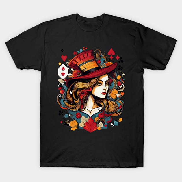 Poker Shirt | Woman As Poker Lover T-Shirt by Gawkclothing